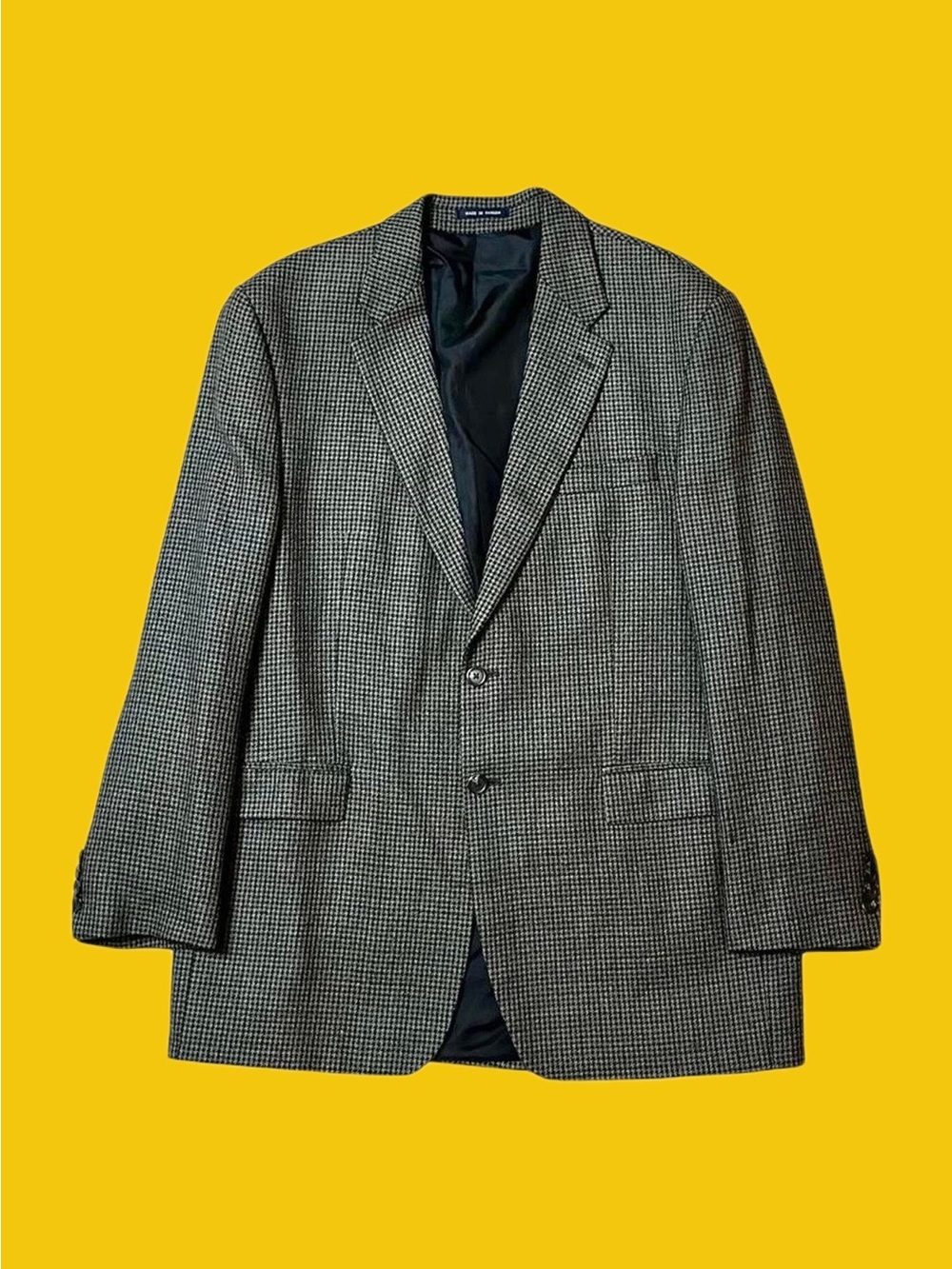 Chaps Ralph Lauren Lambswool Houndstooth Blazer Sport Coat 42R
